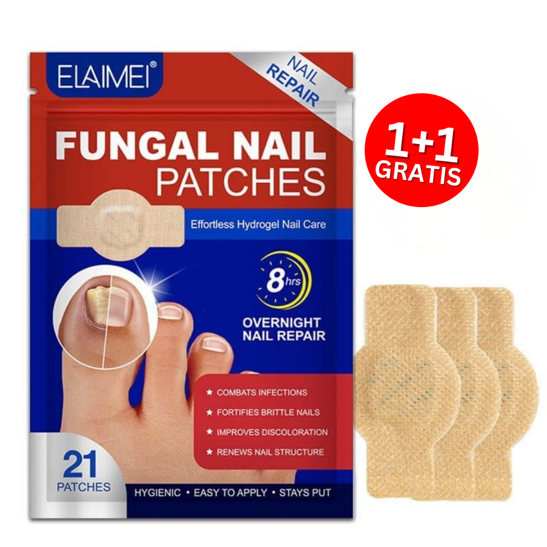 FungalPatches, helyreállító tapaszok a sérült körmök ápolására (21 db.) (1+1 INGYENES )
