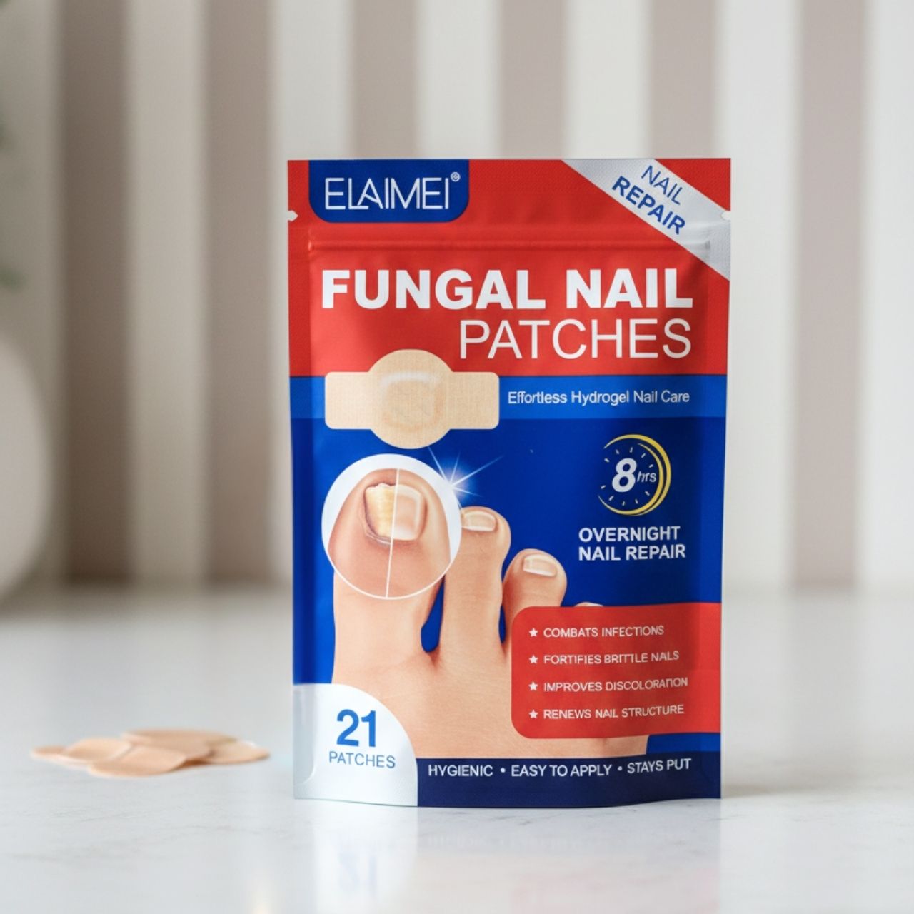 FungalPatches, helyreállító tapaszok a sérült körmök ápolására (21 db.) (1+1 INGYENES ) - Image 8