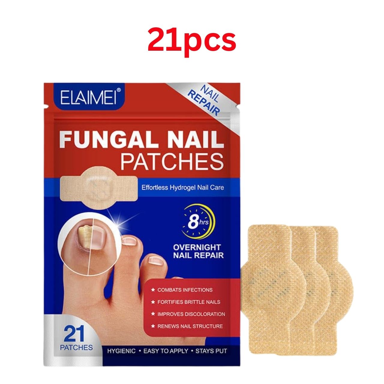 FungalPatches, helyreállító tapaszok a sérült körmök ápolására (21 db.) (1+1 INGYENES ) - Image 9