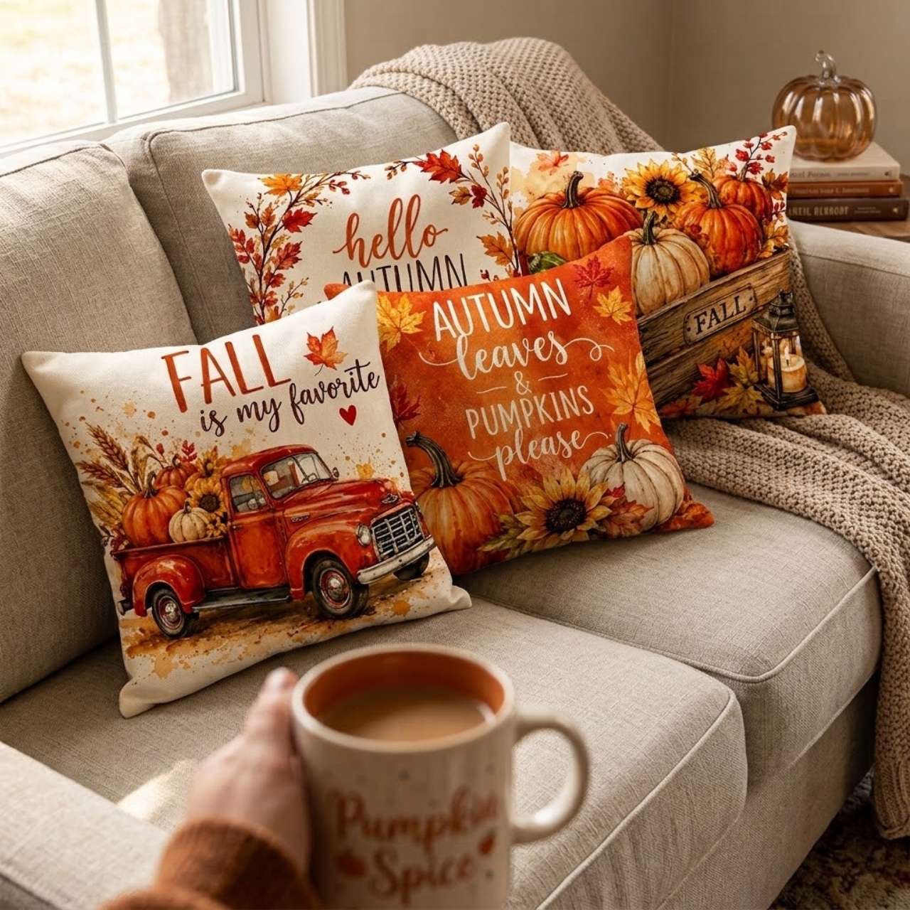 Őszi mintás párnahuzat, AutumnPillows - Image 2