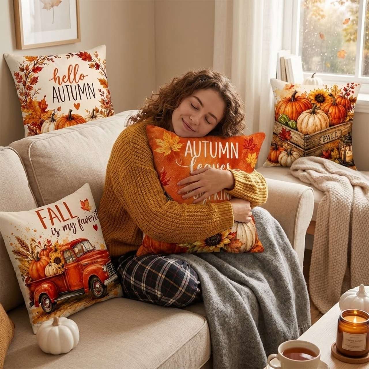 Őszi mintás párnahuzat, AutumnPillows - Image 10