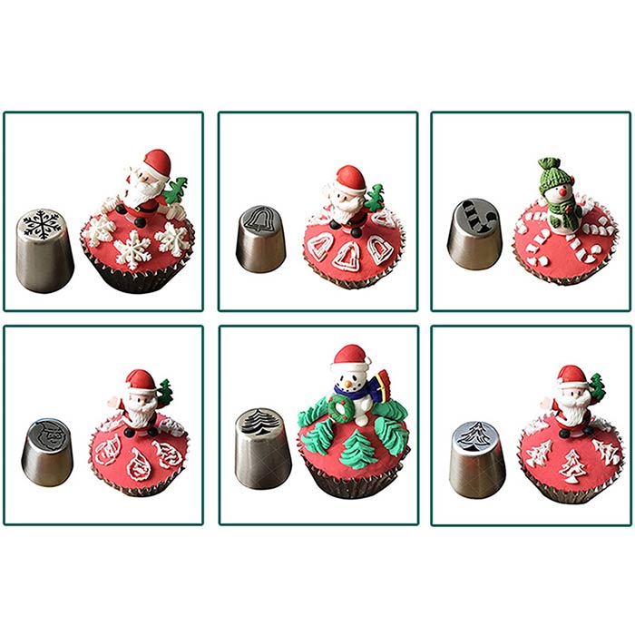 ChristmasNozzles, egy készlet sütemények és egyéb desszertek ünnepi díszítéséhez - Image 9