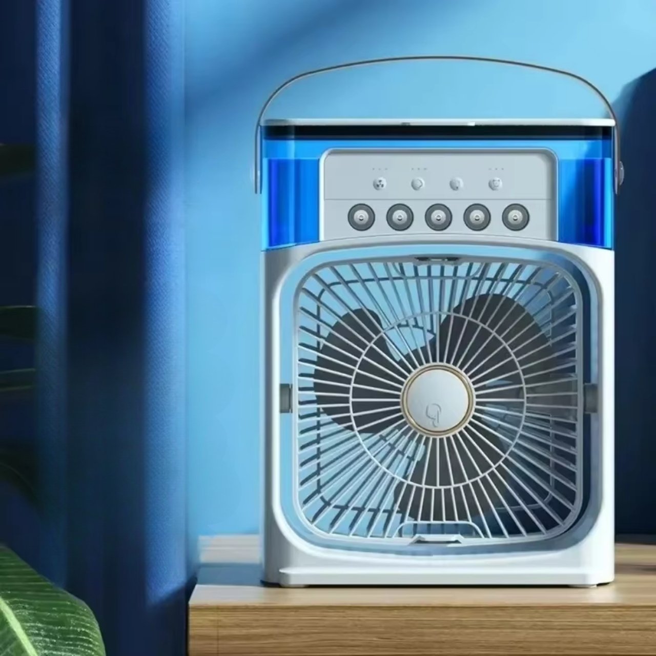 Coolio, 3 az 1-ben hordozható ventilátor párásító funkcióval, LED világítással és hűtéssel