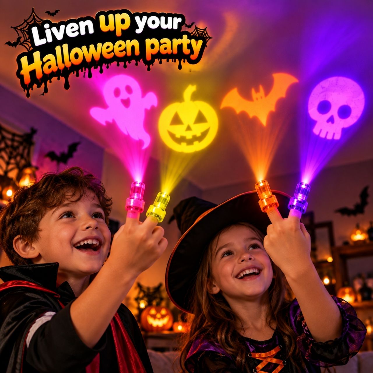 LED-es ujjprojektorok – Halloween, FingerLights - Image 4