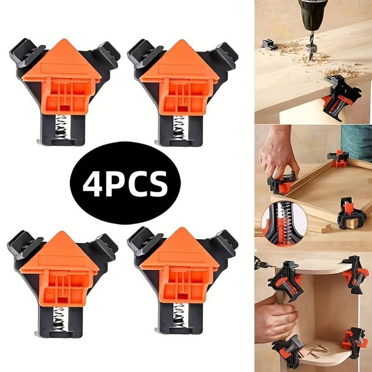 Ragasztás után a kiegészítők a helyén tartják a fát, amíg a ragasztó meg nem szárad.