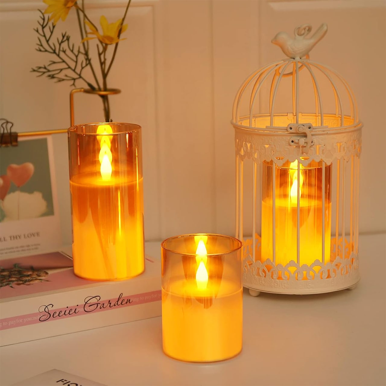 FlickCandles, elegáns dekoratív gyertya készlet (3 darab)