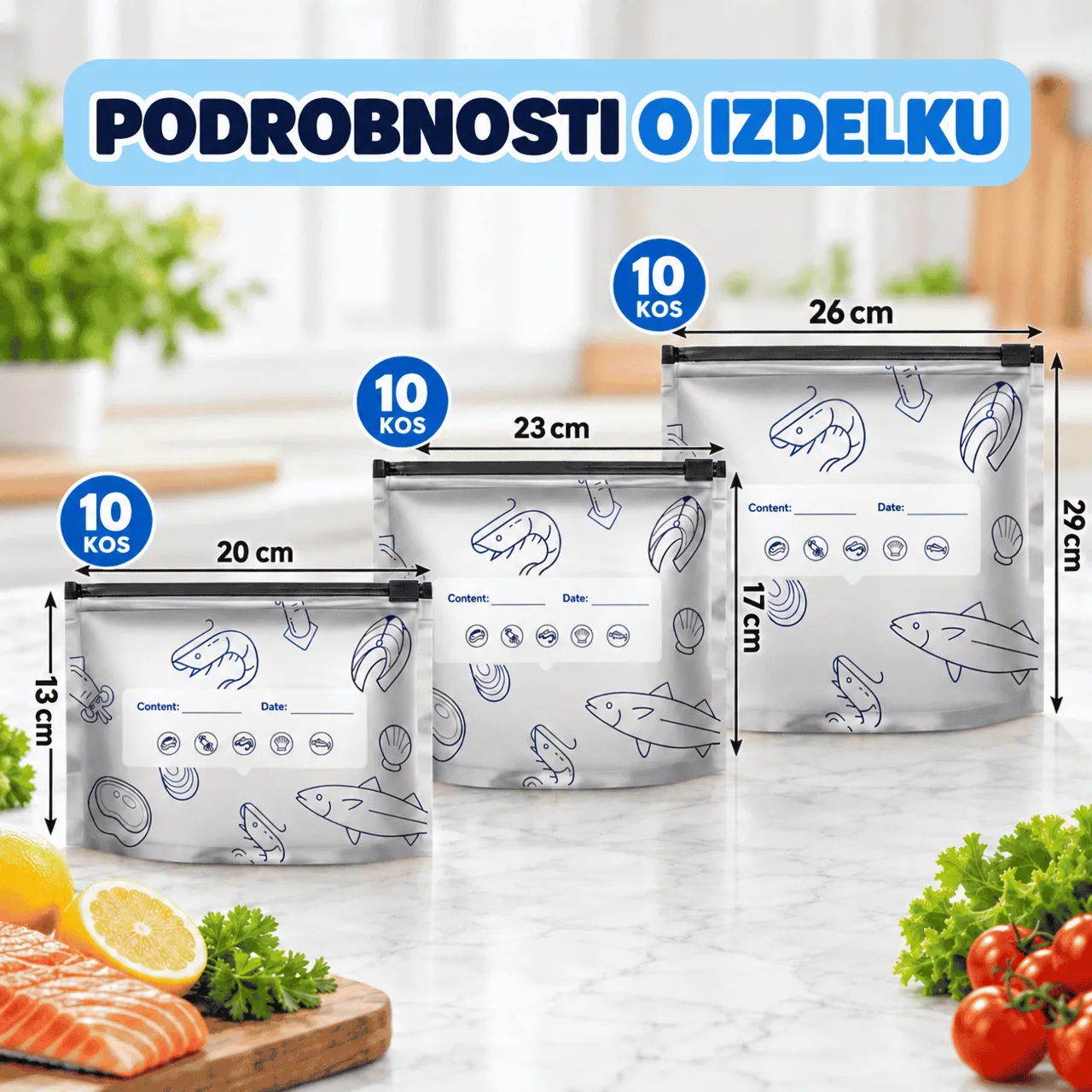 Élelmiszertároló tasakok (15+15 INGYENES), FreshBags - Image 3