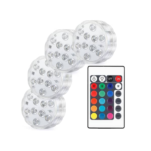 GlowWaterLights, 4 vízálló LED lámpa távirányítóval - Image 1