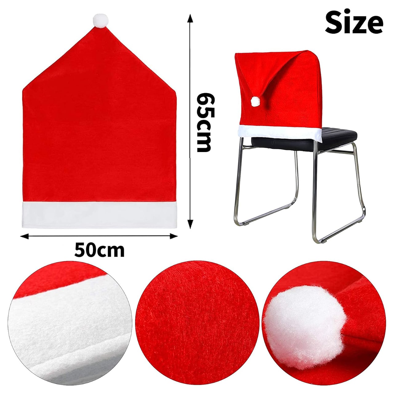HatBundle, Mikulás sapka terítő (20 darab) és ünnepi székborító (4 darab) - Image 4