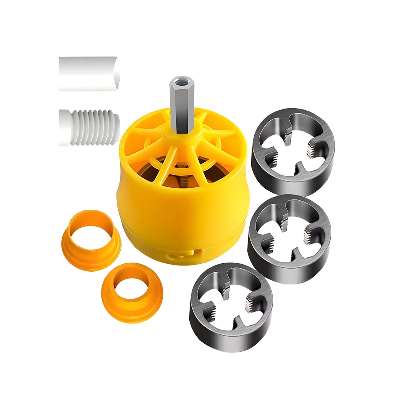 JamDrill, a tool for threading plastic water pipes