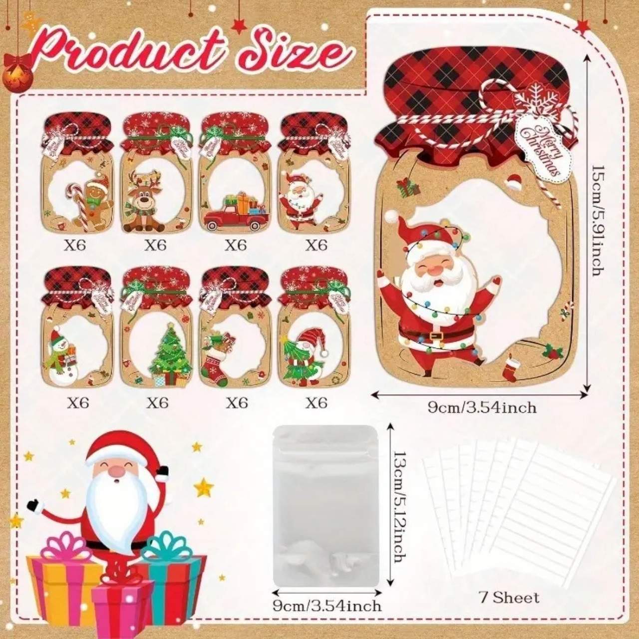 JarGifts, Karácsonyi Ajándékkártya Készlet (48 db) - Image 2