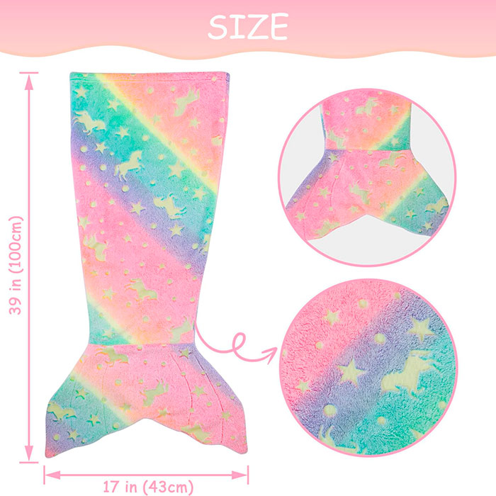 MermaidBlanket, halszárkötő alakú gyermek takaró