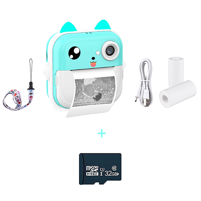 PrintBundle – nyomtatós fényképezőgép + 2 papírtekercs és Micro SD kártya