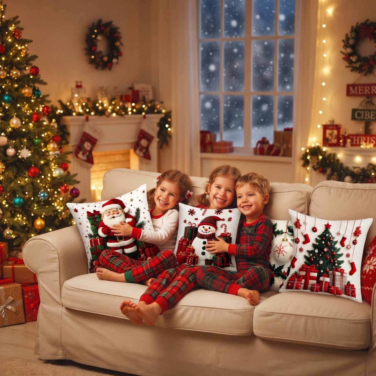 Karácsonyi párnahuzatok (4 db), RedXmass - Image 2