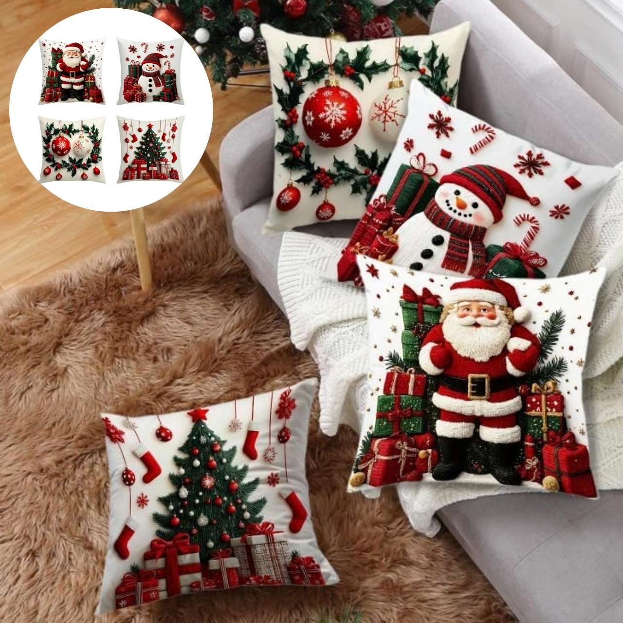 Karácsonyi párnahuzatok (4 db), RedXmass - Image 9