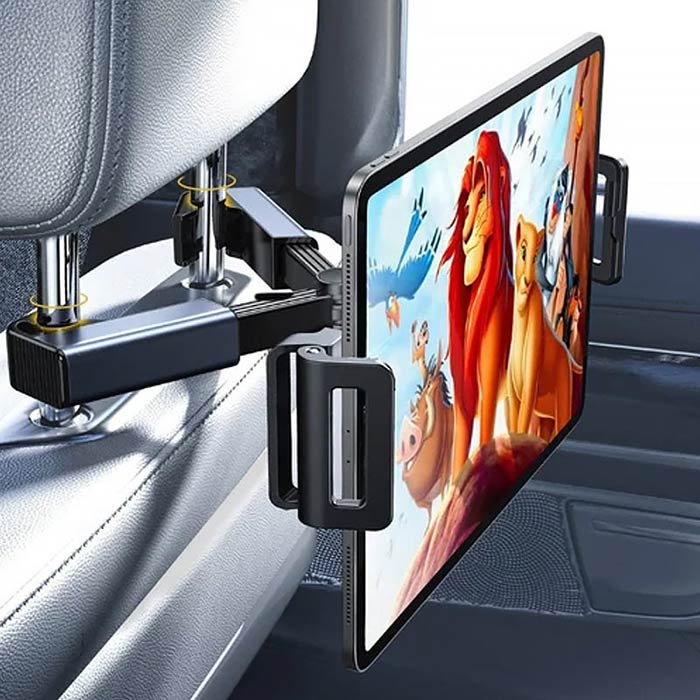 Az autós tablet tartó feldobja a hátul utazók utazási élményeit - tudnak majd olvasni, zenét hallgatni, dolgozni, filmeket vagy rajzfilmeket nézni és játszani!