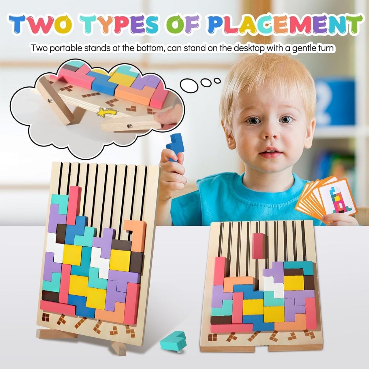 Tetris, fából készült didaktikus játék - Image 4