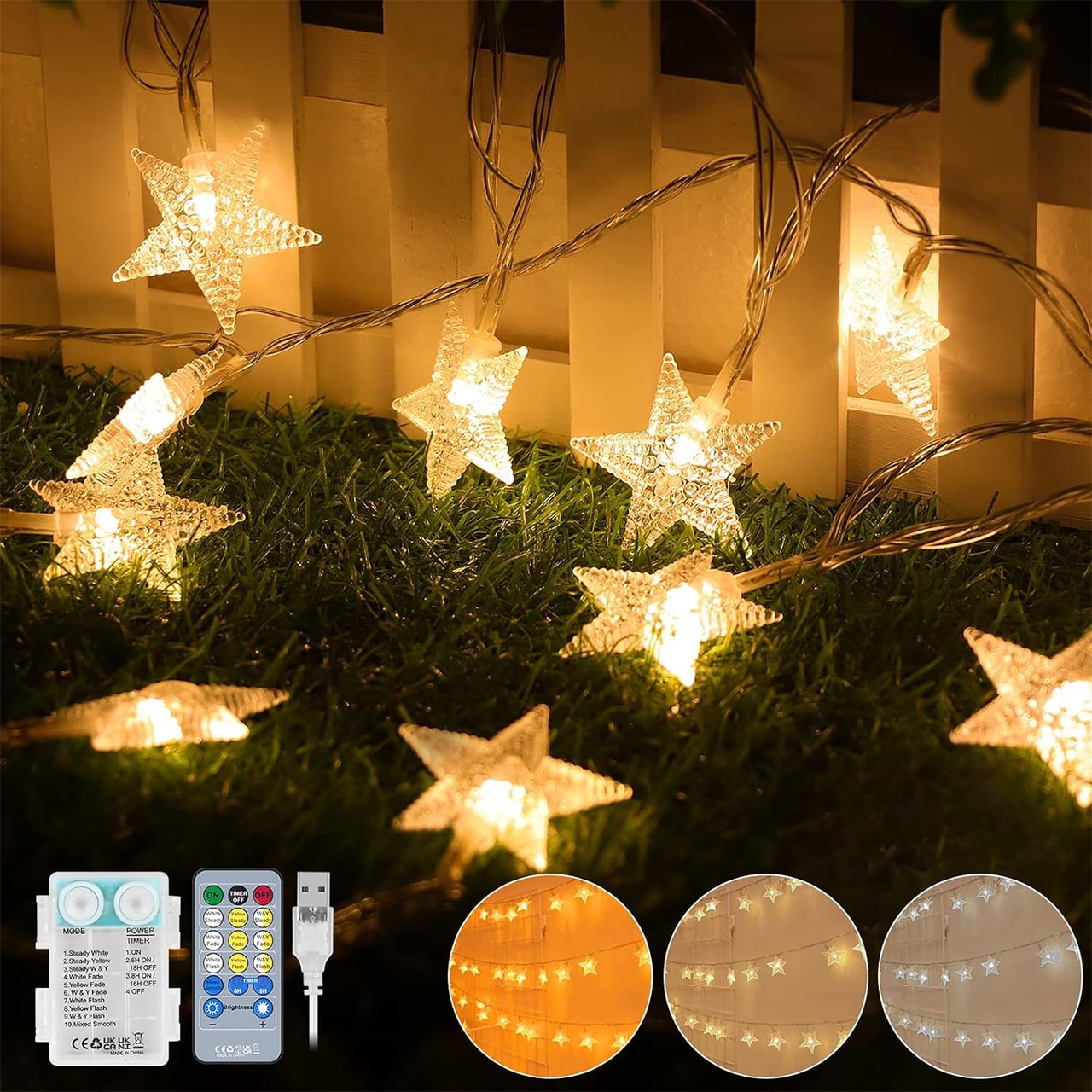 Twinkles, fénylánc csillag alakú fényekkel (6 m) - Image 2