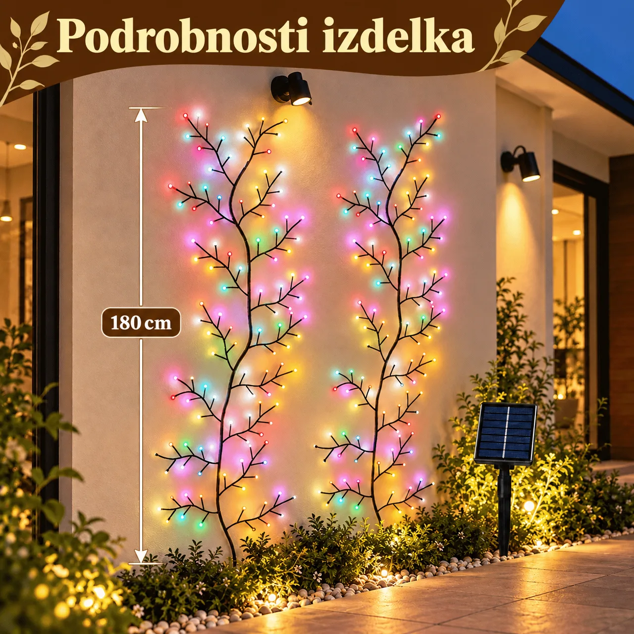 Napelemes LED-es fényág, VineLight - Image 3